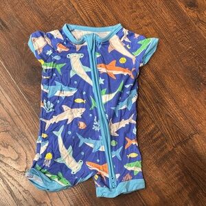 Little sleepies 0-3 shorty romper